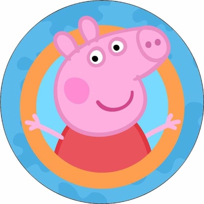Jedlý papír prasátko Pepa v kruhu 19,5 cm – Zbozi.Blesk.cz