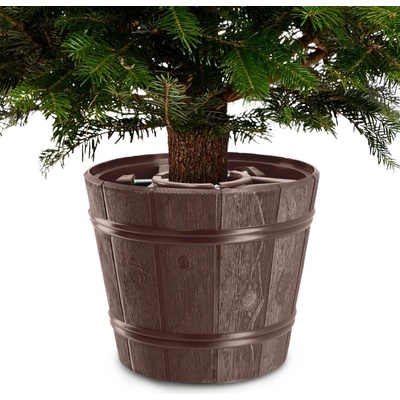 Stojan na vianočný stromček Kadax hnedý plastový 33,5 cm, pre stromčeky do 280 cm