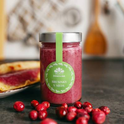 Včelařství Domovina Med s brusinkami 380 g