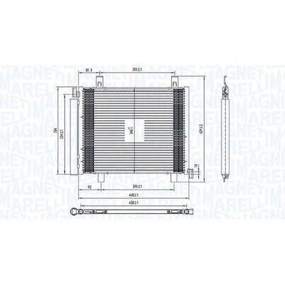 Kondenzátor, klimatizace MAGNETI MARELLI 350203836000