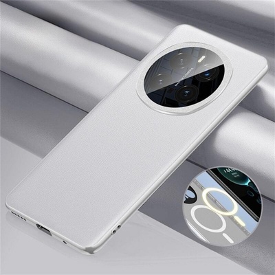 GKK Magsafe Кожен Калъф за Honor Magic 7 Pro, Leather Case, Сив (5966011287122)