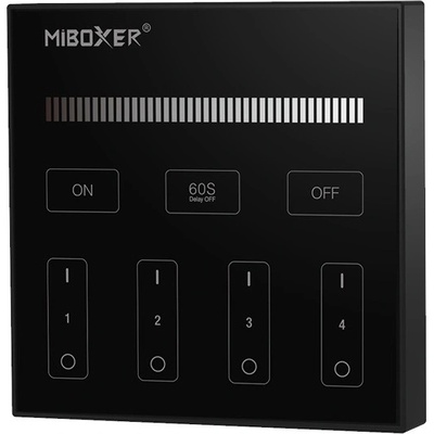 RF nástěnný ovladač Mi-LIGHT MLB1 pro jednobarevné pásky - na baterie černý – Zbozi.Blesk.cz