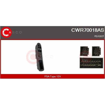 Spínač, zvedací zařízení oken CASCO CWR70018AS