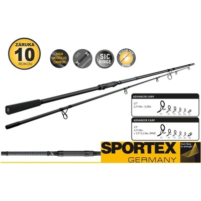 SPORTS SPORTEX Advancer CS-2 Carp 3,66 m 3 lb 2 díly