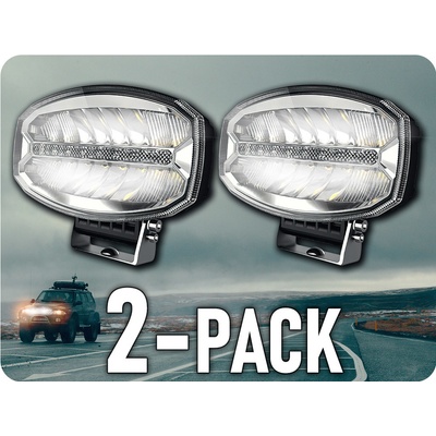 TruckLED LED přední světlo s denním svícením (DRL), 58W/11,8W, 5800lm, 12/24V, 60cm kabel/2-PACK! [L3415]