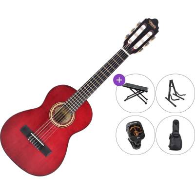 Valencia VC201 Premium SET Trans Wine Red Класическа китара с размер 1/4