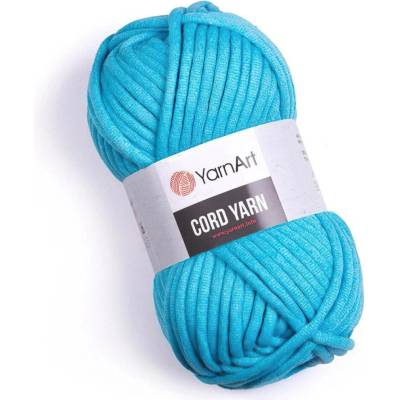 YarnArt Pletací / háčkovací příze CORD YARN 763 tyrkysová, jednobarevná 250g/73m
