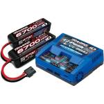 Traxxas Комплект двойно зарядно Traxxas и две батерии 4 клетки Battery/Charger Completer Pack (Includes #2973 Dual Id Charger (1), #2890X 6700Mah 14.8V 4-Cell 25C Lipo Battery (2)) TRX2997G (TRX2997G)