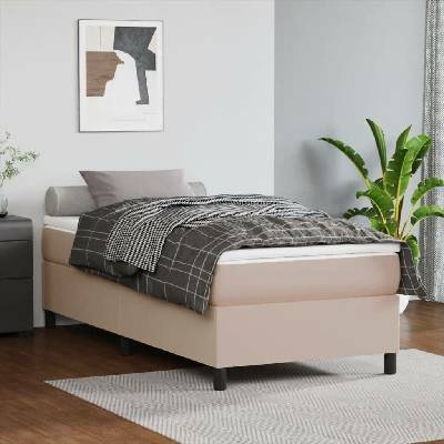 vidaXL 3144578 Boxspring postel s matrací umělá kůže / Barva cappuccino