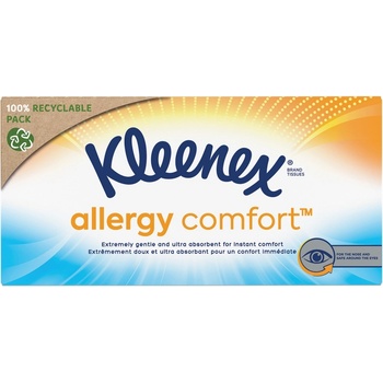 Kleenex Кутия сухи кърпи Kleenex - Allergy Comfort, 56 броя (5029053577210)