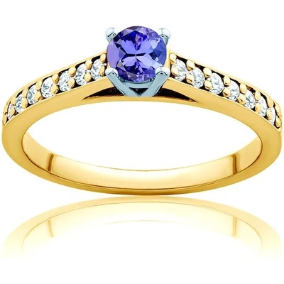 SAVICKI Пръстен Blue Lagoon: двуцветно злато, танзанит
