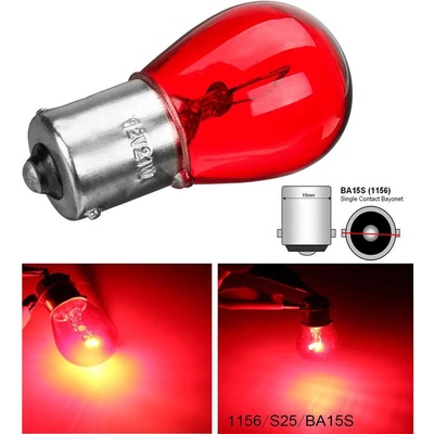 Autoexpress Крушки 12v 21w 1156 s25 червени 2бр