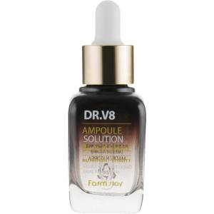 Farm Stay DR-V8 Ampoule Solution Black Snail - Серум със слуз от черен охлюв 30мл