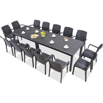 BICA Комплект за хранене от техноратан за Houston/Indiana 14 антрацит Bica (BC9094ANTx2-14x9093ANT)