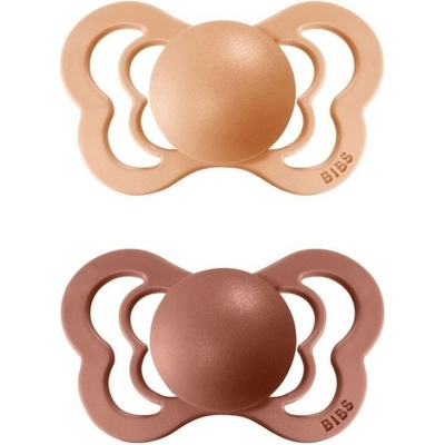 Bibs silikon ortodonické 2 ks Couture Peach woodchuck