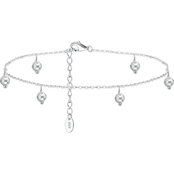 DELIS Гривна за крак сребро 925, jw1524, билютен модел, с родиево покритие (jw1524)