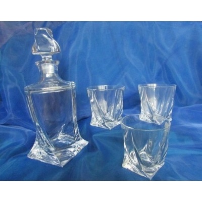 Crystalite Bohemia Souprava na whisky Quadro 7 ks 340 ml