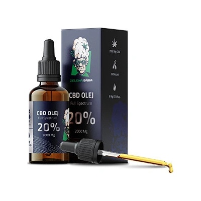 Zelená Bába CBD olej 20% 2000 mg 10 ml