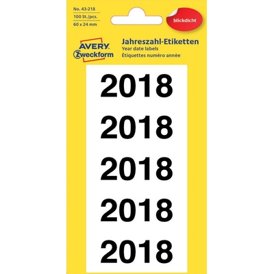 Avery Zweckform 60x24 mm, 100 ks, bílé 43-218
