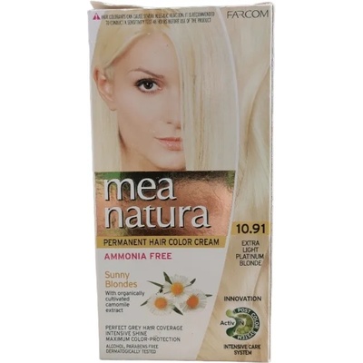 Mea natura боя за коса, Без амоняк, номер 10.91, Екстра светло платинено русо