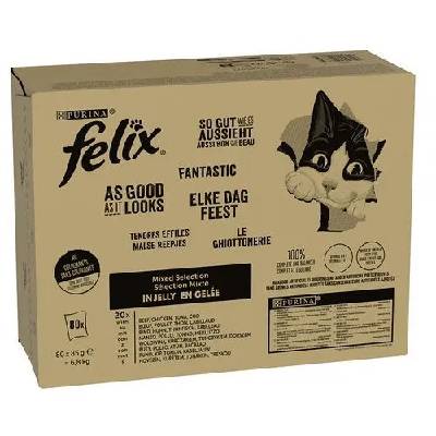 Felix Fantastic hovězí kuře tuňák treska v želé 80 x 85 g