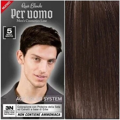 R-B Per Uomo 3N Dark Chestnut barva na vlasy pro muže tmavě hnědá
