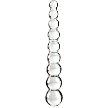 SuperLove Glass Perfect Beads Dildo Clear