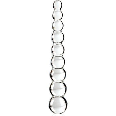 SuperLove Glass Perfect Beads Dildo Clear