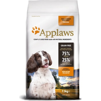 Applaws 2x7, 5кг Adult Small & Medium Breed Applaws, суха храна за кучета - с пилешко
