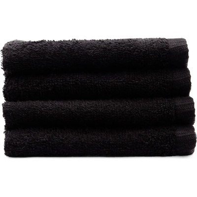 Catherine Lansfield Черни бързосъхнещи памучни кърпи от тери в комплект от 4 бр. 30x30 cm Quick Dry - Catherine Lansfield (TW/56250/W/FC4/BK)