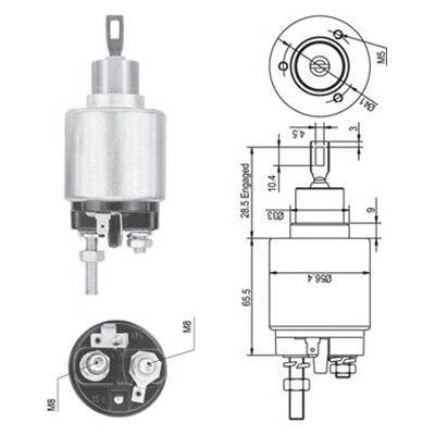 Elektromagnetický spínač, startér MAGNETI MARELLI 940113050325