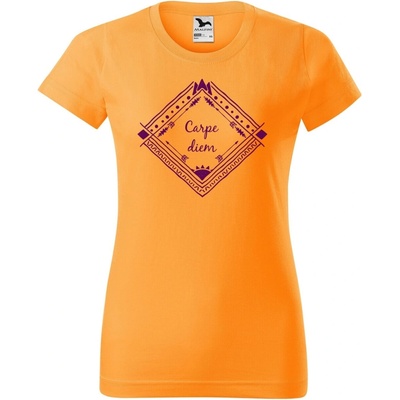 DOBRÝ TRIKO Dámské tričko s potiskem Carpe diem Tangerine orange – Hledejceny.cz