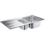 GROHE Кухненски умивалник с 2 купи и отцедник, K400, 98.3 x 51.3 cm (31569SD0) Мивка за вграждане
