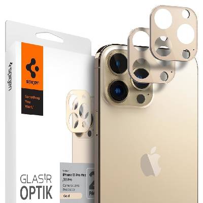 Протектор за камера Spigen Optic. Tr за Apple iPhone 13 Pro/13 Pro Max, Златист (20052-0)