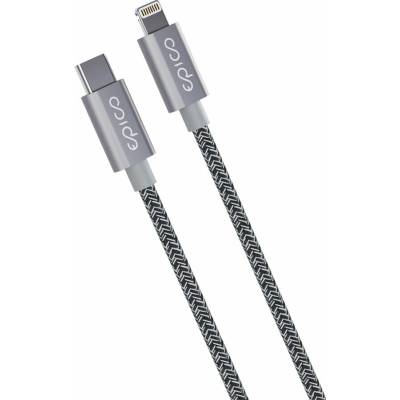 Dátový kábel EPIC Fabric Braided Cable C to Lightning 1.8m 2020 - space grey (9915101300184)