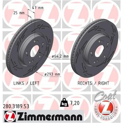 Brzdový kotúč ZIMMERMANN 280.3189.53 (280318953)