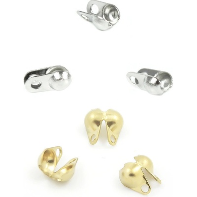 Ocelové kalotky 4-6mm - 6 x 4 mm / Light Gold SL / 1Ks – Hledejceny.cz