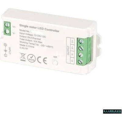 RF přijímač 036S, 12A, 2,4GHz přijímač pro jednobarevné LED pásky 12A