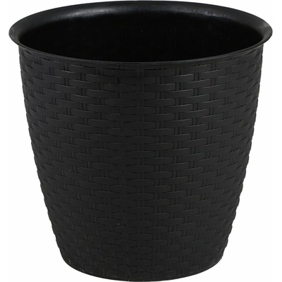 DOCHTMANN Květináč rattan 25 x 23 cm, černý