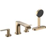 Hansgrohe Vivenis - Смесител за ръба на ваната, монтаж с 4 отвора, sBox, матиран бронз 75444140 (75444140)