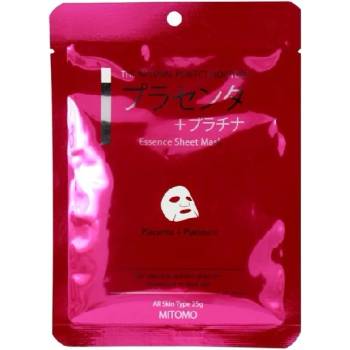 Mitomo Placenta + Platinum Facial Essence Mask Маска за лице дамски 25gr