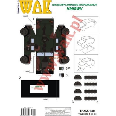 Papierový model Recon Vehicle Hummer HMMWV