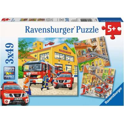 Ravensburger - Puzzle 3x49 Fire Brigade Run - 40 - 99 piese