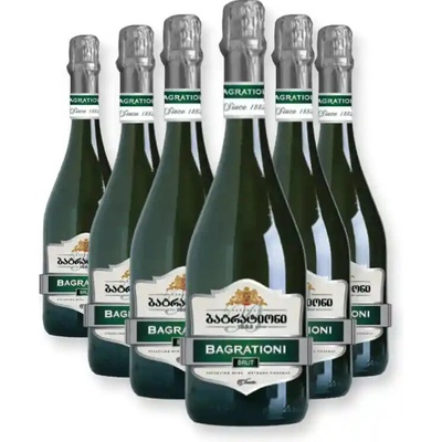 BAGRATIONI Bagrationi Brut Classic biele suché šumivé víno 12% 6 x 0,75 l (holá lahev)