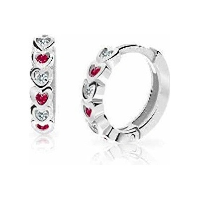 Cutie Jewellery dětské kruhové z bílého zlata C3339-80-X-2 červená