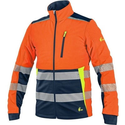 Canis CXS bunda BENSON výstražná softshell pánska žlto modrá