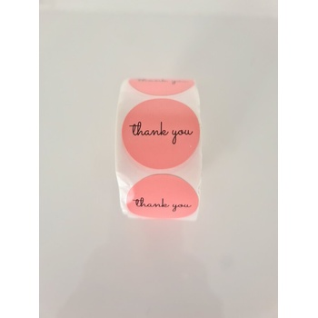 Image 1 of Самозалепващи етикети на ролка с надпис " thank you"