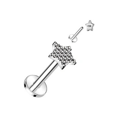 Šperky4U piercing do brady labreta titan TIT1296-1208