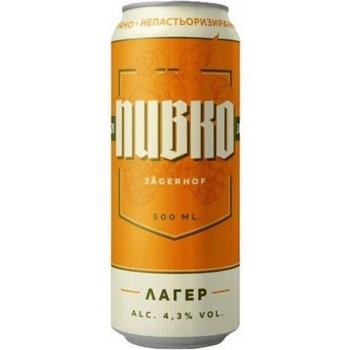 Бира Пивко Jagerhof 4, 4% 500 мл. кен
