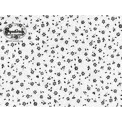 Soonrich látka na patchwork černé kytičky na bílé ptw152 – Zbozi.Blesk.cz